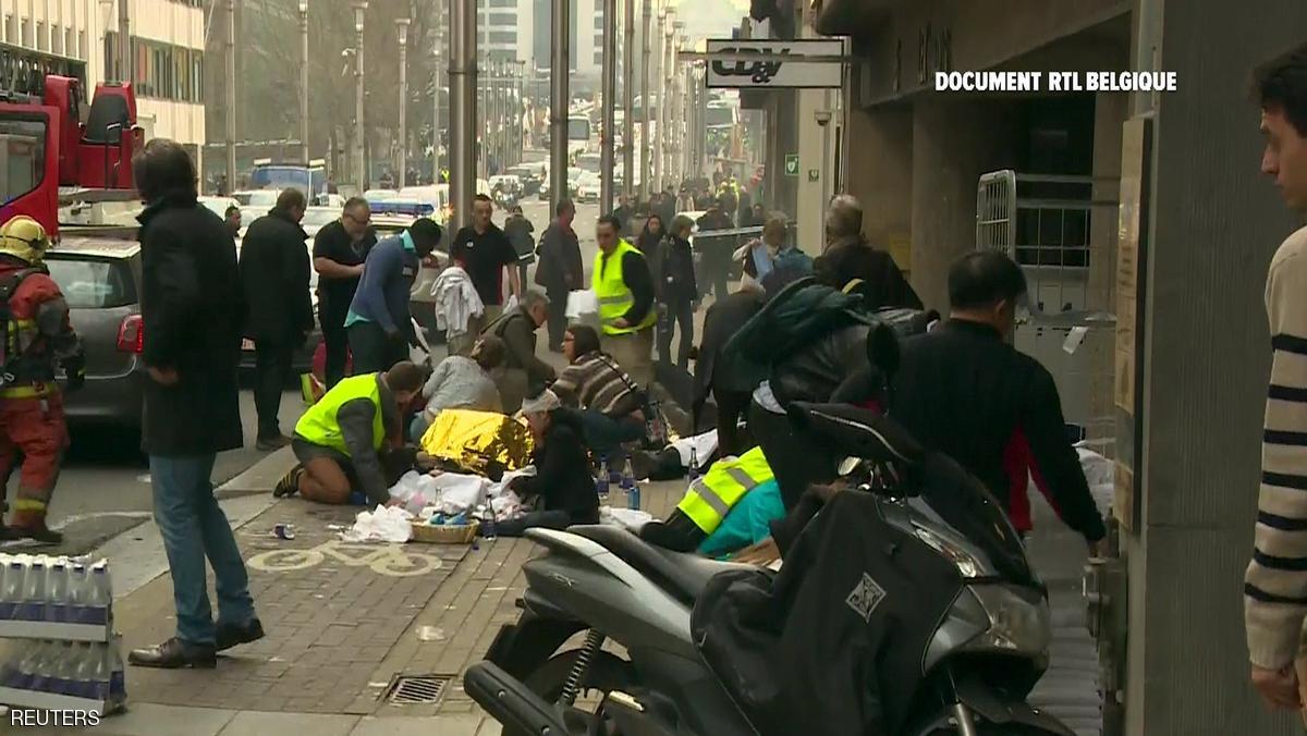 ATTENTION EDITORS - VISUAL COVERAGE OF SCENES OF INJURY OR DEATH Rescue workers treat victims outside the Maelbeek metro station after a blast, in Brussels, Belgium, in this image taken from a March 22, 2016 video.  REUTERS/RTL Belgium via Reuters Tv   ATTENTION EDITORS - THIS IMAGE HAS BEEN SUPPLIED BY A THIRD PARTY. REUTERS IS UNABLE TO INDEPENDENTLY VERIFY THE AUTHENTICITY, CONTENT, LOCATION OR DATE OF THIS IMAGE. FOR EDITORIAL USE ONLY. NOT FOR SALE FOR MARKETING OR ADVERTISING CAMPAIGNS. FOR EDITORIAL USE ONLY. NO RESALES. NO ARCHIVE. THIS PICTURE IS DISTRIBUTED EXACTLY AS RECEIVED BY REUTERS, AS A SERVICE TO CLIENTS. BELGIUM OUT. NO COMMERCIAL OR EDITORIAL SALES IN BELGIUM