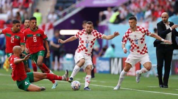 لقطة من مباراة المغرب-كرواتيا